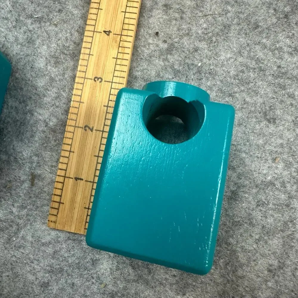 Hape Quadrilla Marble Run Replacement Pieces 2 Teal Tower Blocks Chute Parts